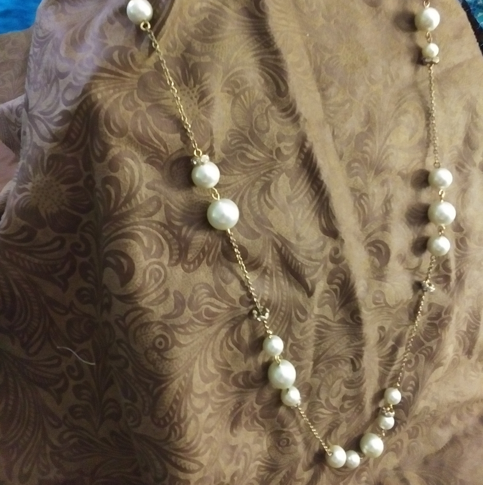 J.crew long beaded single strand necklace
